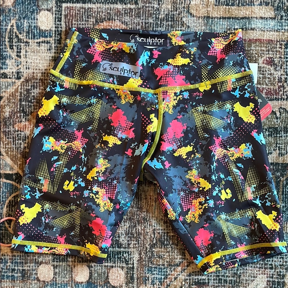 Black and Pink Artistic Skorts for Bold Style